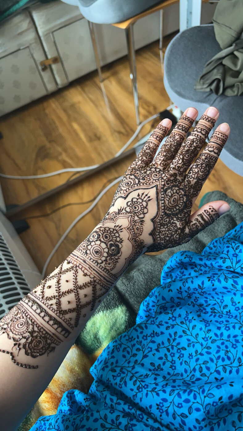 Full arm bridal mehndi